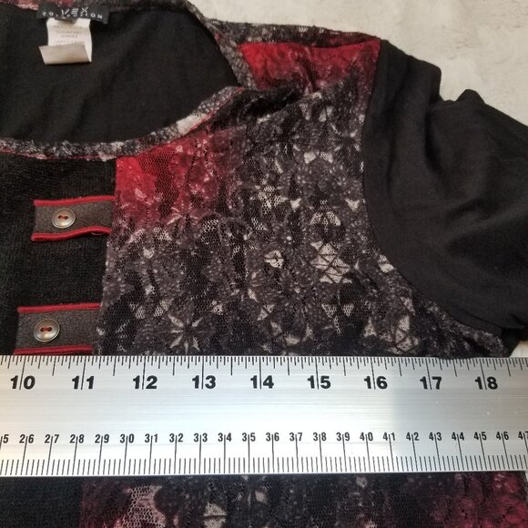 VEX Collection Scoop Neck Lace Sweater Long Sleeve - Picture 8 of 9